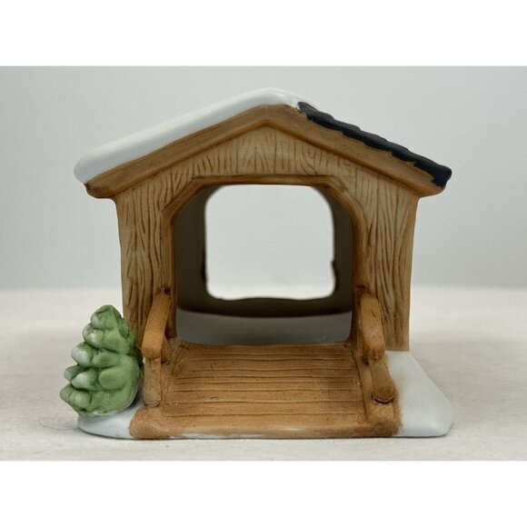 Vintage Department 56 Heritage Village Covered Wooden Bridge 5" Porcelain 6531-5 - Picture 1 of 15